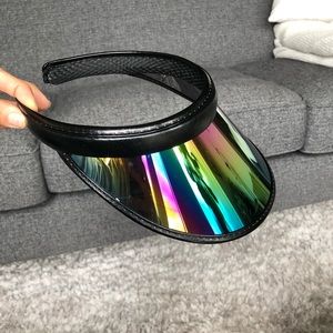 Brand new rainbow hologram visor